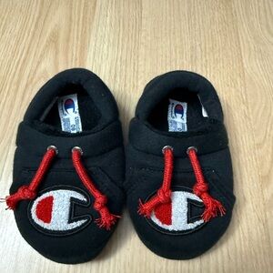 Champion Kids Black and Red Slippers